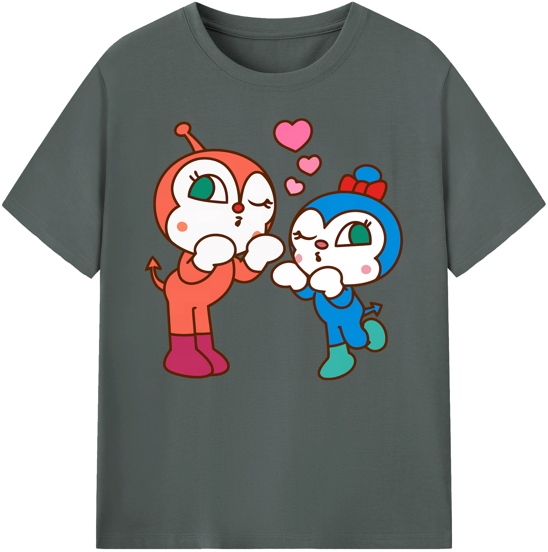 （画像用） アンパンマン Anpanman 綿100％ メンズ半袖Tシャツ｜肌触りやわらか＆通気性